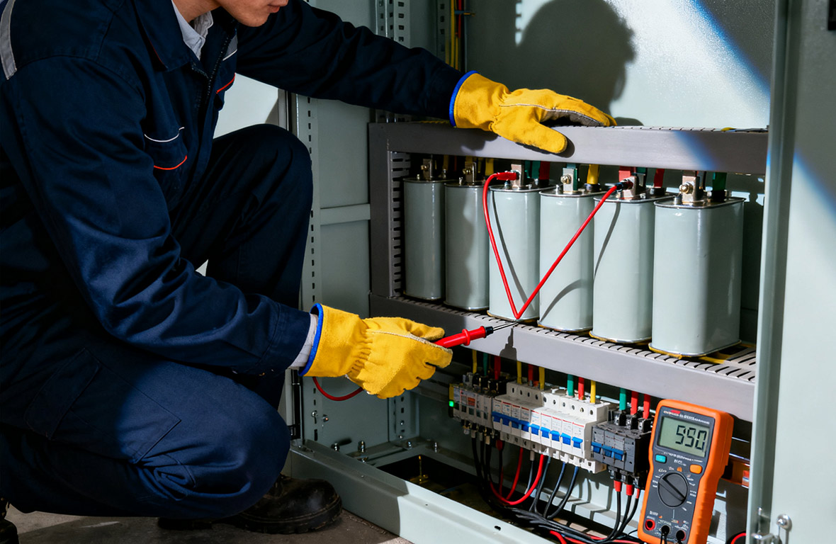 Er der en ikke-invasiv måde at overvåge den indre sundhed af strømkondensatorer, såsom deres ækvivalente seriemodstand (ESR)?