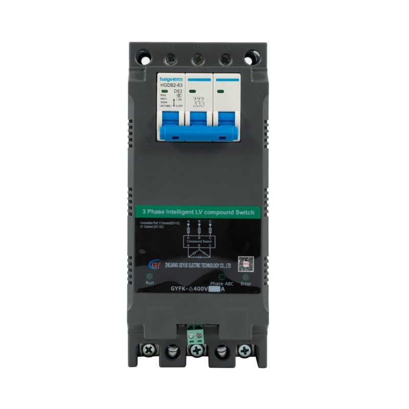 GYFK-Δ400V trefaset kompensation MCB DZ47 Tre-fase Intelligent lavspændingsforbindelse Switch